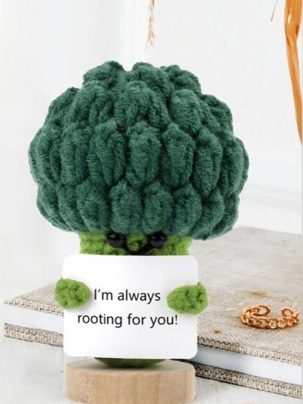 Postive Crochet Broccoli- I'm Always Rooting For You
